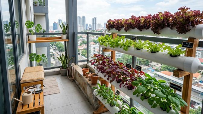 Transformasi Balkon dengan Kebun Hidroponik Modern